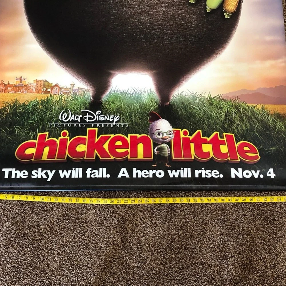 Disney Chicken Little Fish Out of Water 2 sided Vinyl 47 x 70”Banner Poster